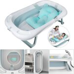 Sinbide®baignoire bébé pliable évolutive - oreiller tapis coussin de bain - thermomètre Sinbide®baignoire bébé pliable évolutive - oreiller tapis coussin de bain - thermomètre