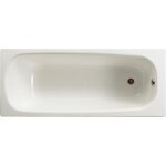 Baignoire rectangulaire perce 2 trous avec pieds contesa 170x70 blanc