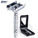 Baili barber lame de scurit rasoir rasoir double bord papillon torsion ouvert en forme de t unisexe ...