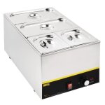 Bain marie electrique - buffalo - 2 x gn 1 / 3 et 2 x gn 1 / 6 - acier inoxydable - 1300 watt Bain marie electrique - buffalo - 2 x gn 1 / 3 et 2 x gn 1 / 6 - acier inoxydable - 1300 watt