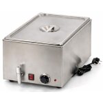 Bain - marie �lectrique inox 1 x 1 / 1 gn - robinet de vidange - thermostat r�glable - 1200w - 230v