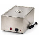 Bain - marie �lectrique inox - 1 x gn 1 / 1 - thermostat r�glable - 1200w - 230v - sans robinet de vidange ...
