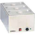 Bain - marie professionnel inox 3 bacs gn 1 / 3 - casselin - capacit gn 1 / 1 - thermostat 5 niveaux ...