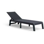Bain de soleil - allibert by keter - atlas - r�sine imitation canage - dossier r�glable - gris graphite ...