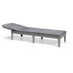 Bain de soleil - allibert by keter - jaipur - en rsine imitation rotin tress - gris