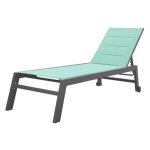 Bain de soleil barbados en textilne vert deau - aluminium anthracite