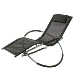 Bain de soleil � bascule - ecru - 80 x 150 x 90 cm