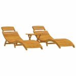 Bain de soleil - clarence� - transat - lot de 3 - ruigneuf - 2 places - marron bois dacacia massif 55201 ...