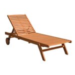 Bain de soleil jardin en eucalyptus fsc - 1 personne - rauha - marron