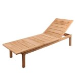 Salento - chaise longue en teck massif - bain de soleil - dossier inclinable 4 niveaux - solide et r�sistant ...