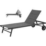 Bain de soleil textil�ne matelass� et aluminium bella - phoenix - gris fonc�