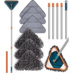 Balai 360� triangle vadrouille de nettoyage r�glable avec tige t�lescopique en microfibre id�ale pour ...
