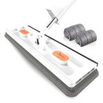 Balai auto - essorage sans seau - mop plat microfibre - rotation 360� - 2 lingettes incluses - nettoyage ...