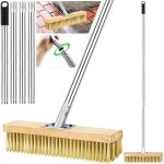 Balai brosse metallique avec manche 150cmbrosse � balai m�talliquepour enlever les mauvaises herbesmousse ...