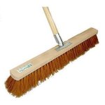 Balai coco grande dimension : 80 cm avec manche cantonnier 1. 40m