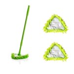 Balai  franges brosse  pousseter brosse  fentre  manche tlescopique brosse  plancher (vert)