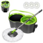 Balai � frange et seau � p�dale balai serpill�re rotatif avec syst�me dessorage int�gr� envoyer 3 recharge ...