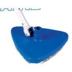 Balai pour piscine - triangulaire - plastique - bleu