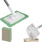 Balai - serpill�re anti - poussi�re jetable avec syst�me de pince 10 lingettes sincluses balai pour nettoyage ...