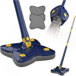 Balai serpillre  quatre feuillesvadrouille de nettoyage rotatif  360 mop tlescopique rglablevadrouille ...