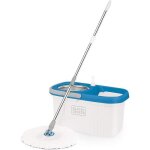 Balai serpillière rotatif à 360° et seau avec essoreuse en acier inoxydable 44x24x23 Balai serpillière rotatif à 360° et seau avec essoreuse en acier inoxydable 44x24x23