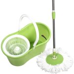 Balai serpillire rotatif 360 vadrouille rotatif nettoyage de sol avec 2 ttes de vadrouille microfibre ...