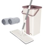 Balai  tte rotation  360  (seau - presse) smart mop compact avec 2 chiffons de vadrouille seau  ...