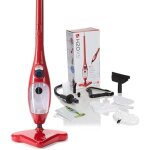 Balai vapeur 2 - en - 1 x5 + avec nettoyeur � main chauffe 15 s nettoyage sols tapis et vitres accessoires ...