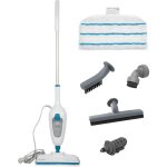 Balai vapeur avec nettoyeur � main et 5 accessoires - multifonctions puissance 1300w - temps de chauffe ...
