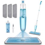 Balai vaporisateur en microfibre avec 3 tampons s et bouteille rechargeable serpill�re rotative � 360 ...