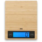 Balance de cuisine digitale - ade - ramona - bambou - 23 x 18 x 2 cm - inclus 2 piles cr2032