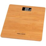 Balance num�rique pour salle de bain 180kg design exclusif surface bambou �cran proficare pw3103 marron ...