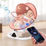 Balancelle bebe �lectrique 0 - 18 mois ? avec plateau repas ? t�l�commande ? bluetooth musique ? balancement ...