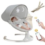 Balancelle b�b� �lectrique - minuterie intelligente - 5 modes balancement - t�l�commande - bluetooth ...