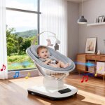 Balancelle b�b� �lectrique - t�l�commande intelligente - technologie de balancement 5d - mode dinclinaison ...