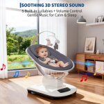 Balancelle b�b� �lectrique - t�l�commande intelligente - technologie de balancement 5d - mode dinclinaison ...