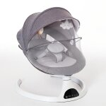 Balancelle bb transat lectrique  5 vitesses avec affichage led chaise berante angle rglable gris ...