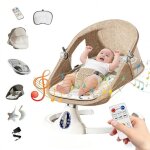 Balancelle �lectrique pour b�b� de la naissance � 24 mois 3 positions dassise 5 modes de balan�oire t�l�comman ...