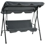 Outsunny - balancelle de jardin - mtal - 172x110x153cm - gris