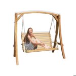 Balancelle de jardin en bois de mlze balanoire pour toute la famille banc 2 places pour lintrieur ...