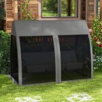 Balancelle de jardin convertible 3 places balancelle dext�rieur avec auvent et coussins 240 x 140 x 197 ...