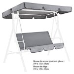 Balancelle de jardin - non sp�cifi� - mod�le avec auvent - imperm�able - housse de si�ge - 2 places