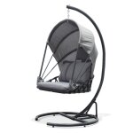 Balancelle de jardin pliable lacanau - dcb garden - gris anthracite - 1 personne - ext�rieur