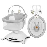 Balancelle et nacelle bb lectrique 360 - lionelo bella set - lger - 12 mlodies - 6 modes de balancement ...