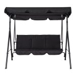 Balancelle suspendue 3 places structure acier toile textil�ne respirante coussins inclus pour jardin ...