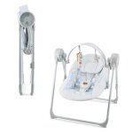 Balancelle - transat �lectrique kinderkraft swingee 5 vitesses minuterie 8 m�lodies pliable l�g�re harnais ...