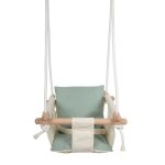 Balan�oire b�b� - small foot company - balan�oire beige legler - coussin r�versible - cordes r�glables ...