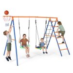 Balan�oire - lalaho - mod�le � basculemultipositions escalade panier de basket pour enfants 240x170x180cm ...