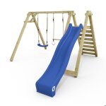 Balan�oire multifonction wickey smart swift avec toboggan 300 cm bleu 2 si�ges et agr�s ? 10 ans de garantie ...