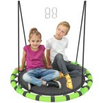 Balan�oire nid doiseau - aiyaplay - cordes r�glables en hauteur si�ge rond � 100 cm - m�tal et tissu ...